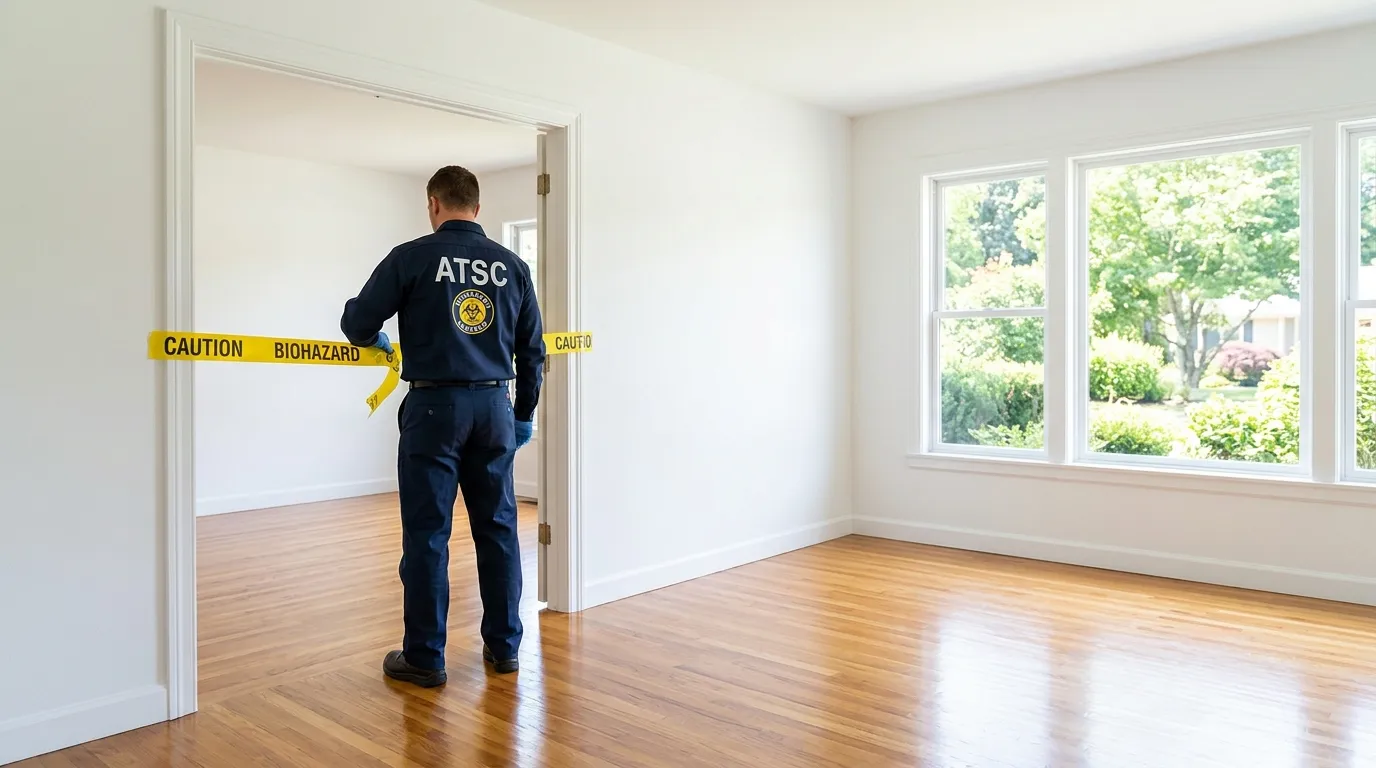 Certified biohazard cleanup crew performing Decomposition Cleanup in Truckee